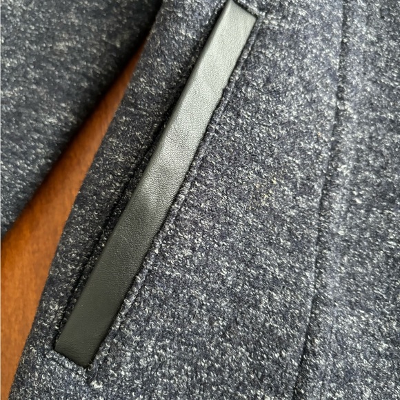 Club Monaco Blue Wool Coat 3/4 Length, Like New - Picture 4 of 6